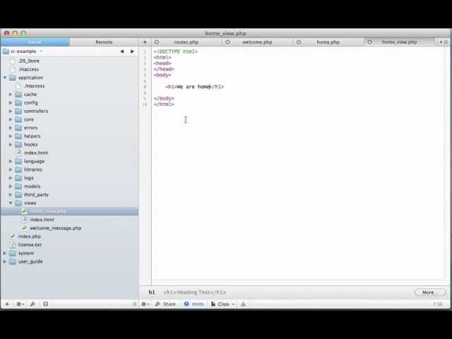 How To Create a View in CodeIgniter