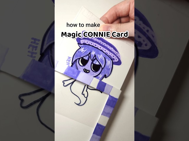 tutorial for magic Connie (vee) card from my fidget board #papercraft #paper #dandysworld