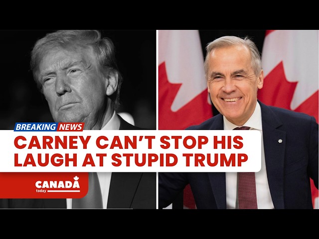 Carney NO PUEDE EVITAR REÍRSE ante la pregunta del reportero sobre Trump
