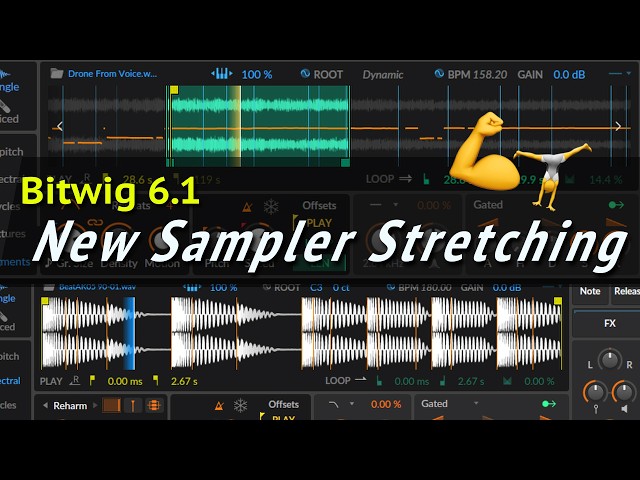 Bitwig 6.1 | Spectral & Fragments — New Sampler Stretching Modes