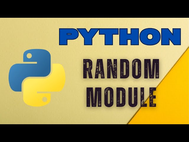 RANDOM MODULE IN PYTHON | Complete Tutorial with NOTES !!