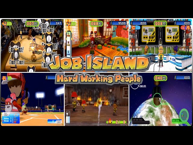 Help Wanted 50 Wacky Jobs - Job Island Hard Working People - nintendo wii minigames