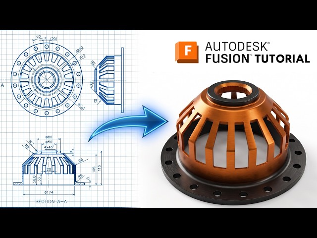 Fusion 360 Tutorial: Modeling a Finned Ventilation Cone Cover