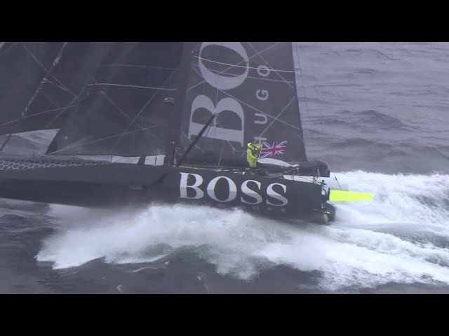 The incredible footage of Hugo Boss and Banque Populaire North of the Kerguelen