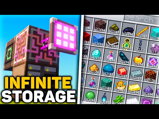How To Make An INFINITE Storage System In Minecraft (Beginners AE2 Mod Guide)
