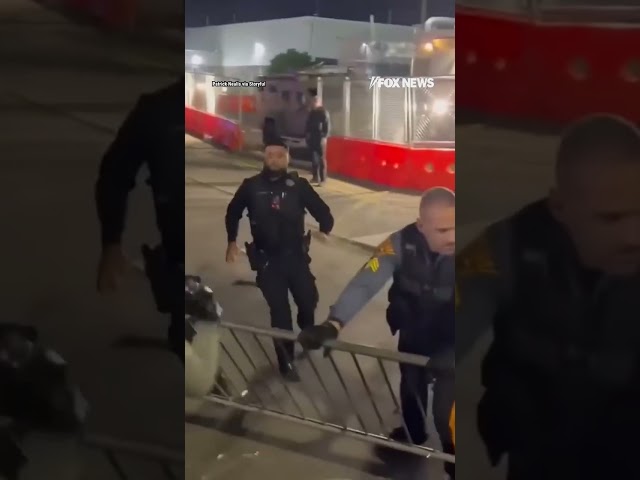 Police HOLD OFF anti-ICE agitators in New Jersey #foxnews #news #shorts #police #protest