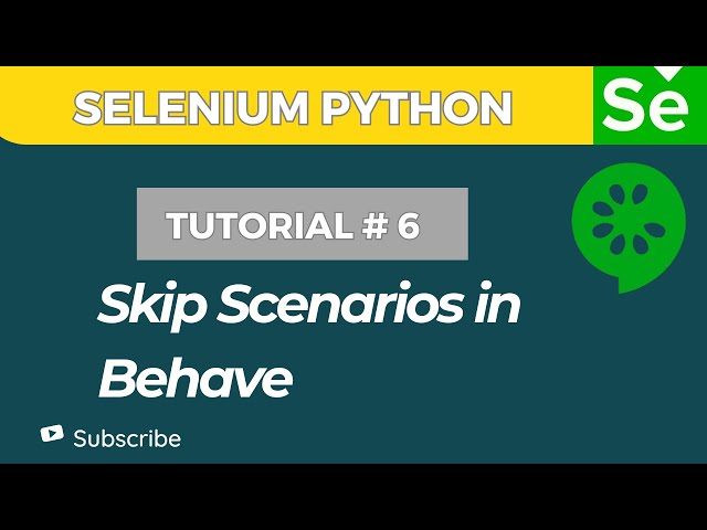 How to Skip Test Cases in Python Behave BDD
