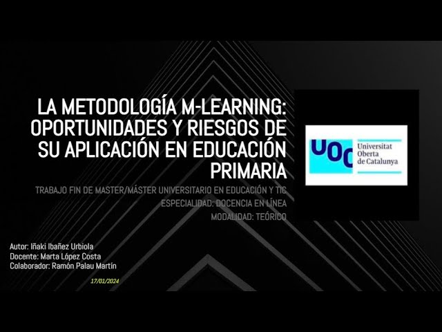 La metodología m learning: oportunidades y riesgos de su aplicación en Educación Primaria