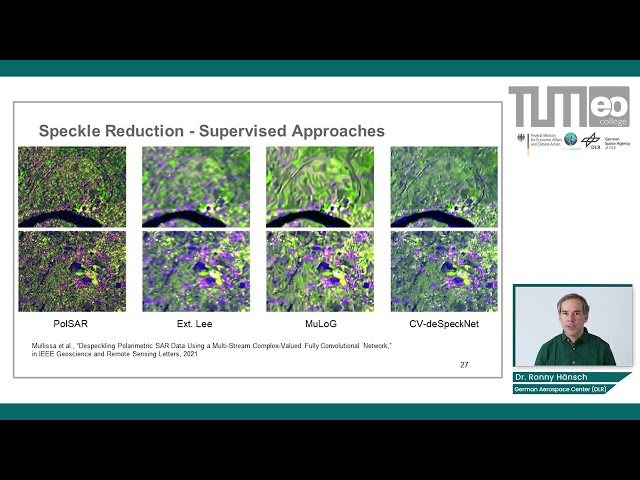 Deep Learning for SAR - Speckle Reduction