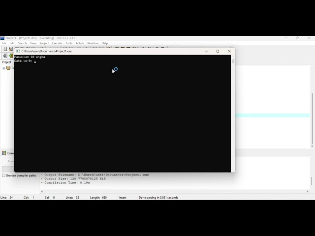 Pengantar Coding_202521270571_Ady Yasa Zuhri_24031061_ program pengurutan array (sorting)