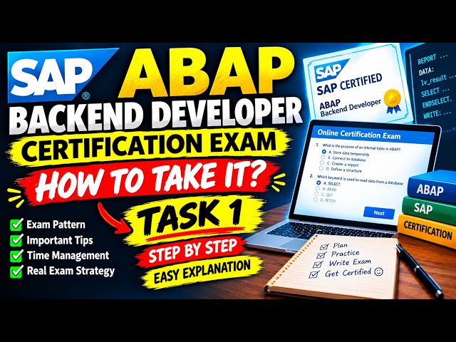 TASK 1 of SAP ABAP BACKEND DEVELOPER CERTIFICATION EXAM #sap #exam #backend