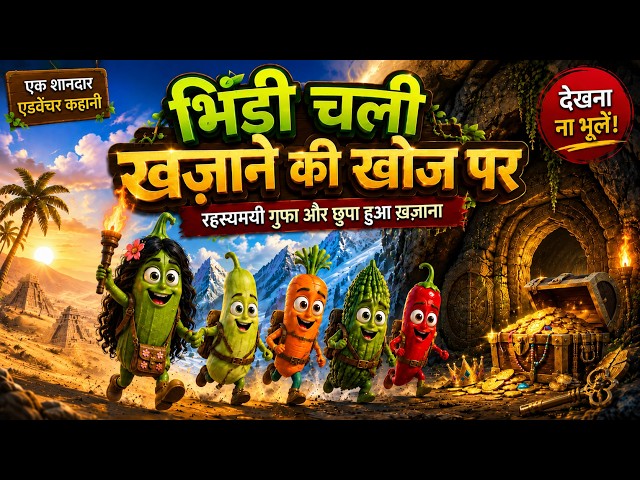 Bhindi Cali Khazane Ki Khoj Par |Rahasyamayi Gufa Aur Chupa Hua Khazana |Hindi Cartoon Story #kids