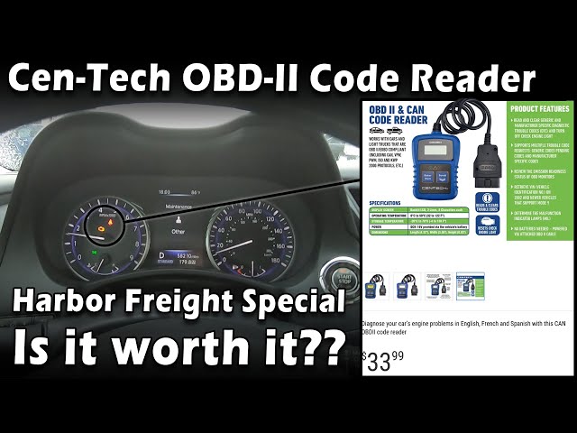 Harbor Freight Cen-Tech OBD II Scan Tool Review- Does it work??