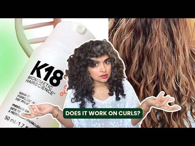 K18 Leave-In Molecular Repair Mask Review on Coarse 3A3B Curls