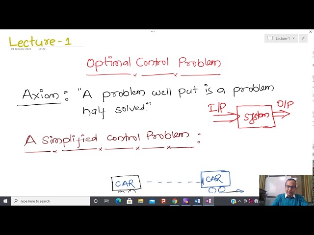 EE 564: Lecture 1 (Optimal Control): Optimal Control Problem Formulation