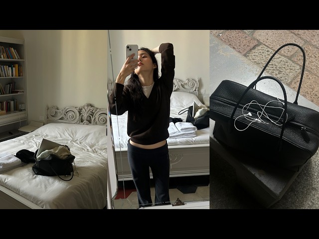 what's in my bag | 17H flight to milano