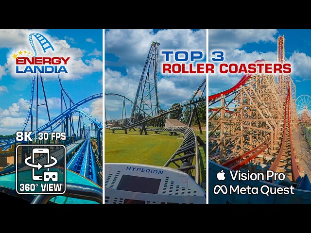 360 8K PURE THRILL? TOP 3 realistic Roller Coasters 🟥 Energylandia Zadra Hyperion Abyssus [VR POV]