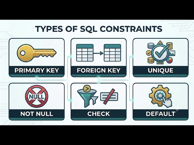  Types of SQL Constraints  💻 #Database #SQL #shorts
