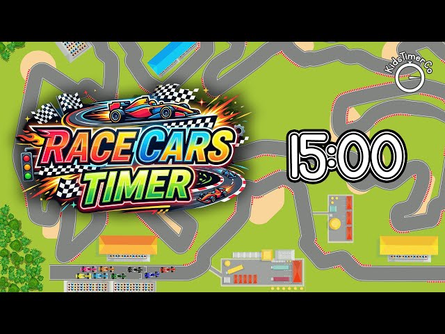 15 Minute Race Cars Timer - Kids Visual Timer