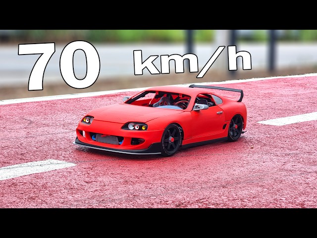 3D Printed 1:8 scale RC Supra top speed