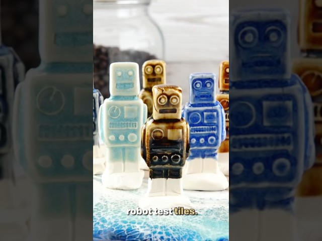 Five Levels Of Glaze Test Tile #pottery