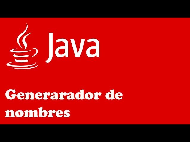 COMO GENERAR O CREAR NOMBRES ALEATORIOS O RANDOM EN JAVA