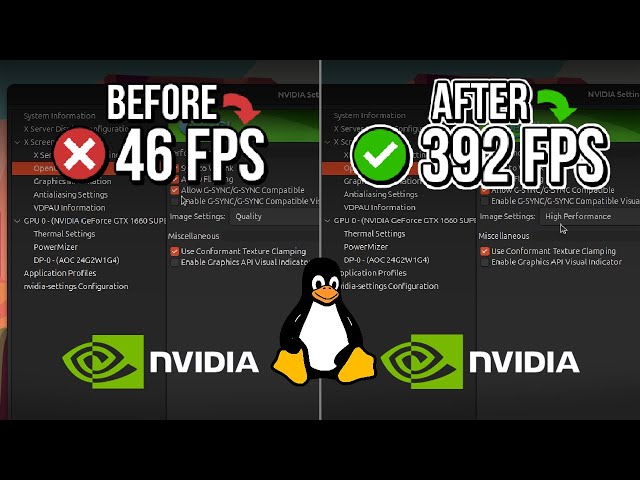 🔧NVIDIA X SERVER: BEST SETTINGS TO GET MORE FPS & PERFORMANCE🔥| More FPS in Games on Linux✔️