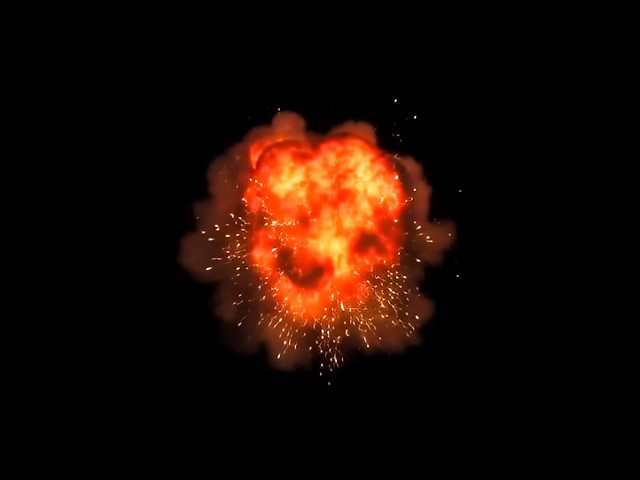 Slow motion short impact explosion VFX element + sound effect | Free VFX asset no copyrights