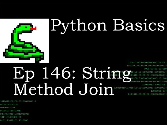Python Basics String Method Join