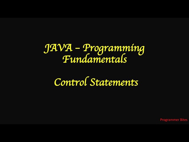 Java Control Statements