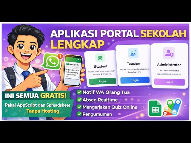 One App for Everything! School Portal System | Schedule, Quiz & WhatsApp Attendance Notifications...