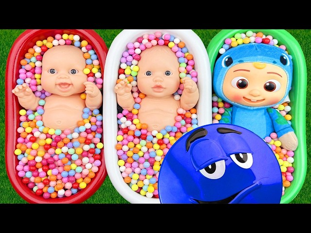 Satisfying Video l How to Make Rainbow Bathtubs into Mixing Slime with Glitter Pool Cutting ASMR 1