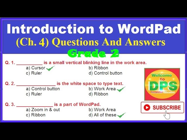 Questions & Answers of Ch 4 Grade 2