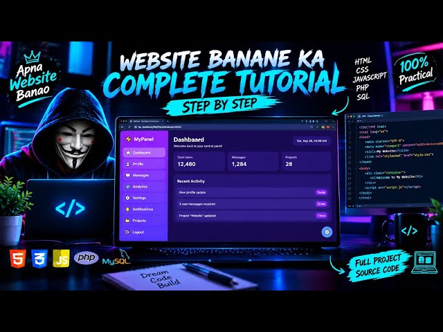 How to Make a Professional Website with HTML, CSS & JavaScript | Step-by-Step Complete Tutorial