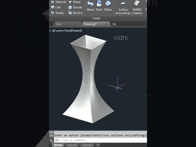 How to use Loft Command in AutoCAD 3D