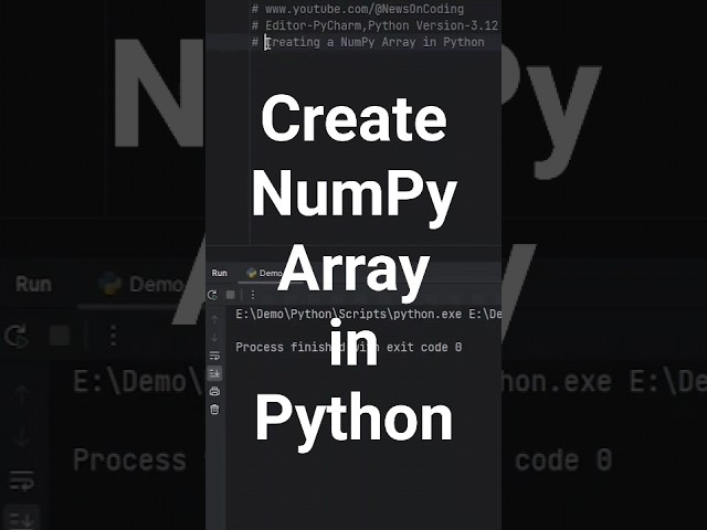 Create NumPy Array in Python  #phython #pythonprogramming #coding