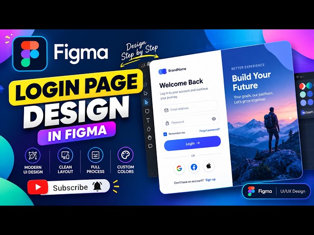 Figma Login Page Design Tutorial | Modern & Professional UI Design Step by Step