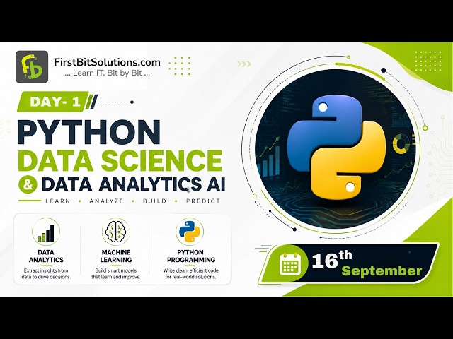 Python Full Stack Data Science & Analytics | Day 1  | 16 September 2026 Batch | FirstBit Solutions