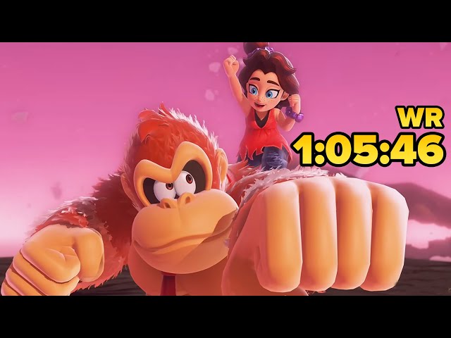 Donkey Kong Bananza Any% Speedrun in 1:05:46 (prev. World Record)
