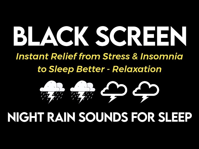 Instant Relief from Stress & Insomnia - Heavy Hurricane Rain, Mighty Thunder & Wind | Sleep Better
