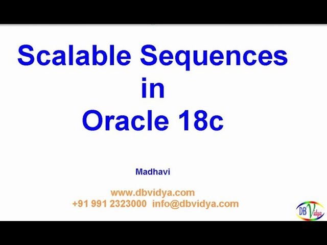 Oracle 18c Scalable Sequence