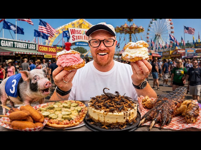 BRIT TRY'S EVERY FOOD AT WISCONSIN STATE FAIR (Even an Alligator Leg!)