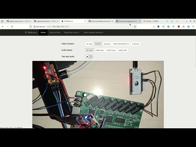 Chuck music with  micropython esp32 and fpga lattice
