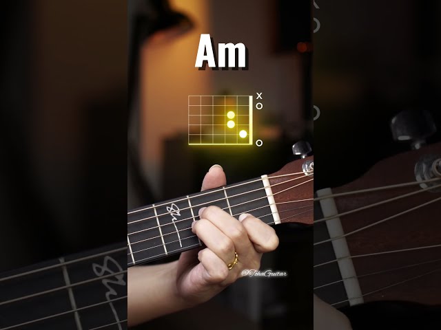Chords tutorial for beginners - Am chord  #guitar #chords