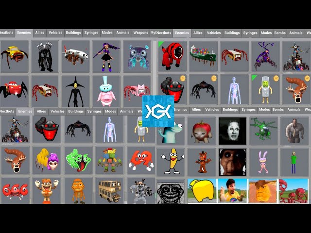 Nextbots in playground mod unlocked every characters for free unlimited coins new update 