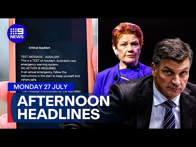 Mobile phone alerts go off across Australia; Division within the Liberal party | 9 News Australia