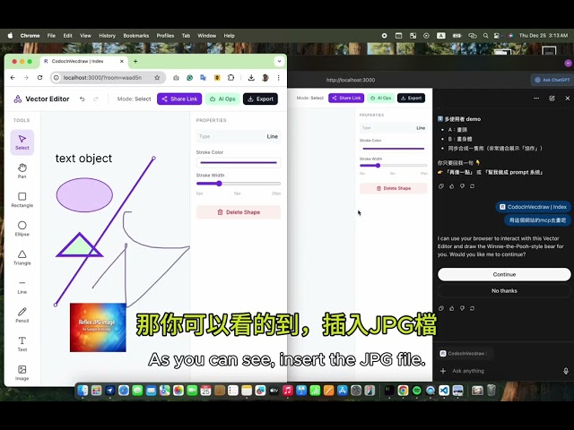 Similar to Google Drawings, built with Python Reflex, works with ChatGPT Atlas.