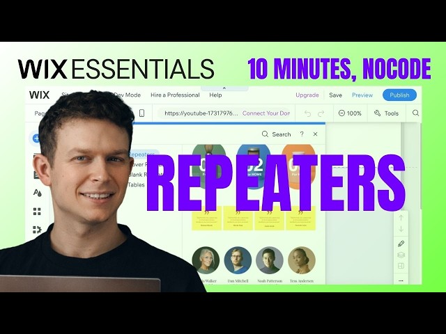Wix Essentials Tutorial: Learn Wix Repeaters in 10 Minutes No Code (+ Bonus: Wix Tables)