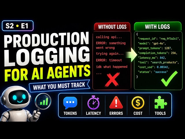 Production Logging for AI Agents: What You Must Track :: E1