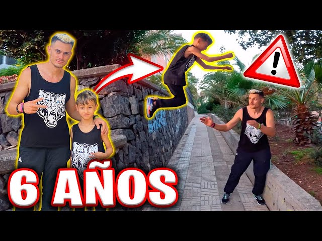 ME ENCUENTRO UN NIÑO de 6 AÑOS HACIENDO PARKOUR de NIVEL AVANZADO🔥 *VAS A FLIPAR*